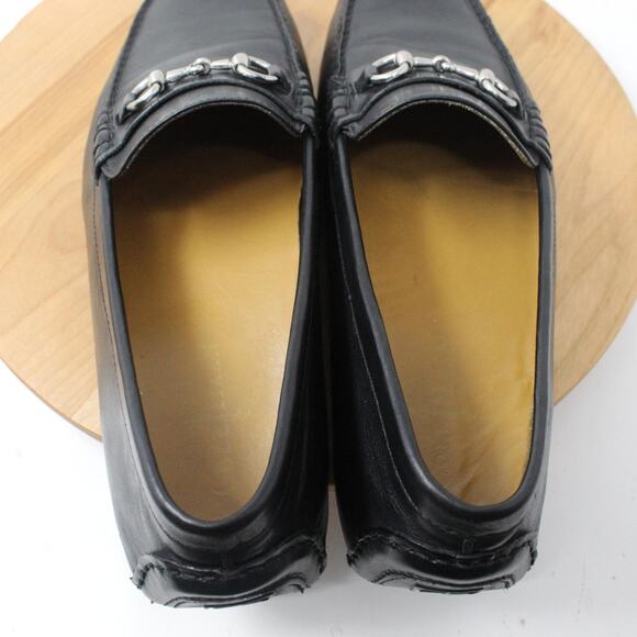 Cole Haan Shoes Mens 12 Black Driving Loafer Leather Horsebit Moc Toe Slip On - Picture 8 of 9